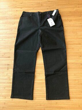 Gloria Vanderbilt Amanda Stretch Classic Rise Jeans Slimming 16 Short Black NWT
